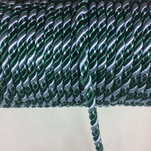 7 mm Satin twist cord, decoration trim (6yards) braided cord Shiny Cord  Choker Thread Twine String Rope Piping Supplies